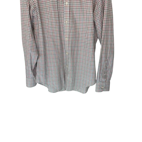 J.Crew Men's White Red Plaid Slim Fit Flex Wrinkle Free Button Down Shirt Size L - Picture 5 of 11